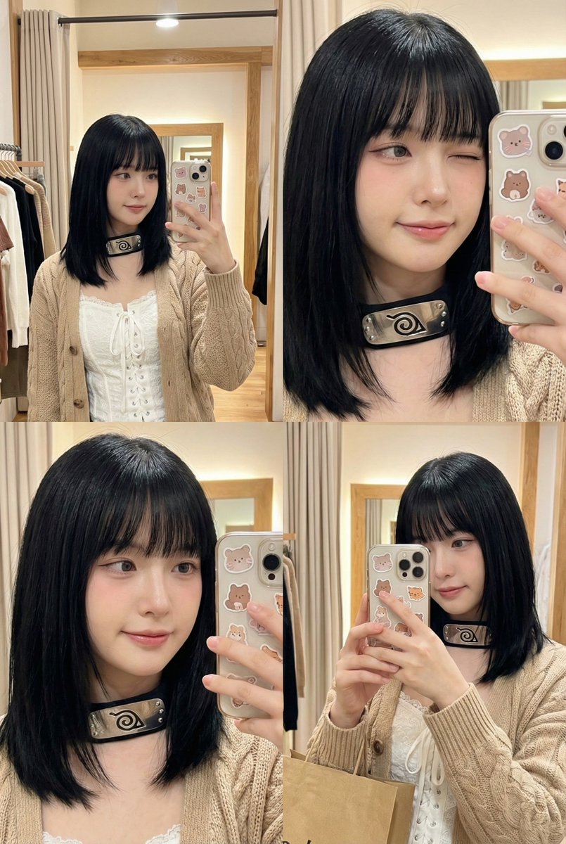 真实社交媒体2x2镜自拍拼贴