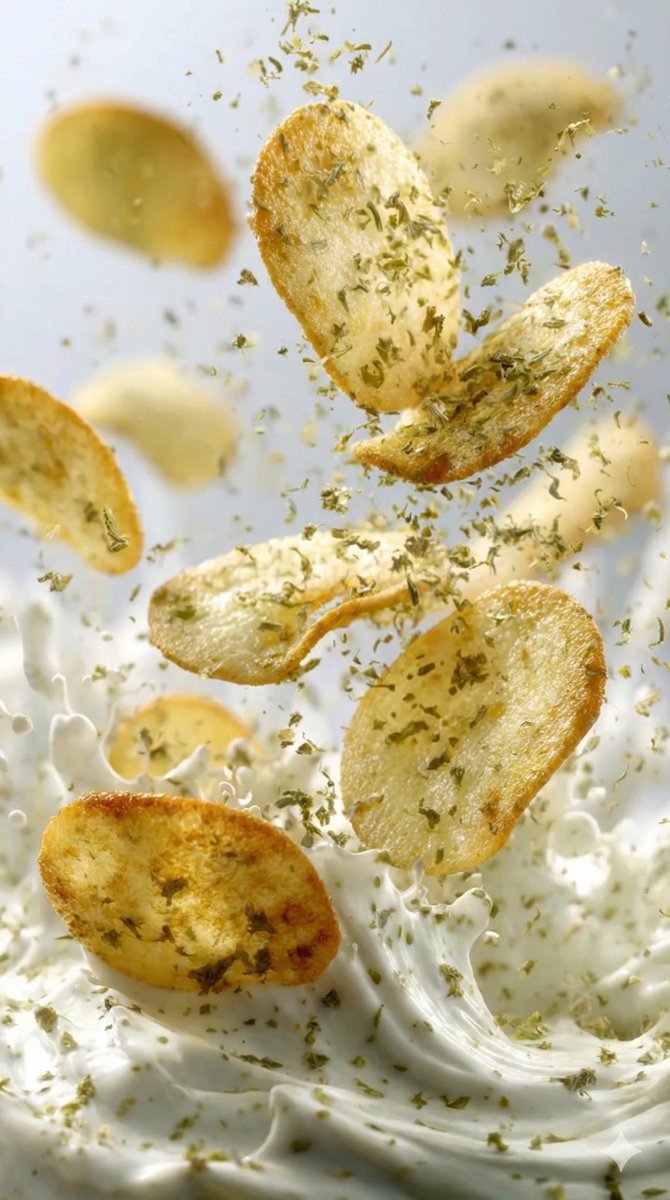 慢动作拍摄：Gemini Nano Banana 3.0 薯片