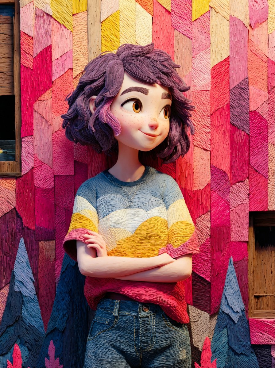 独特多彩的3D动画女孩