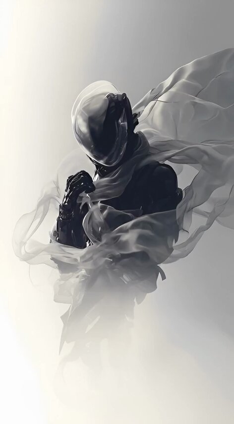 未来主义人形沉思