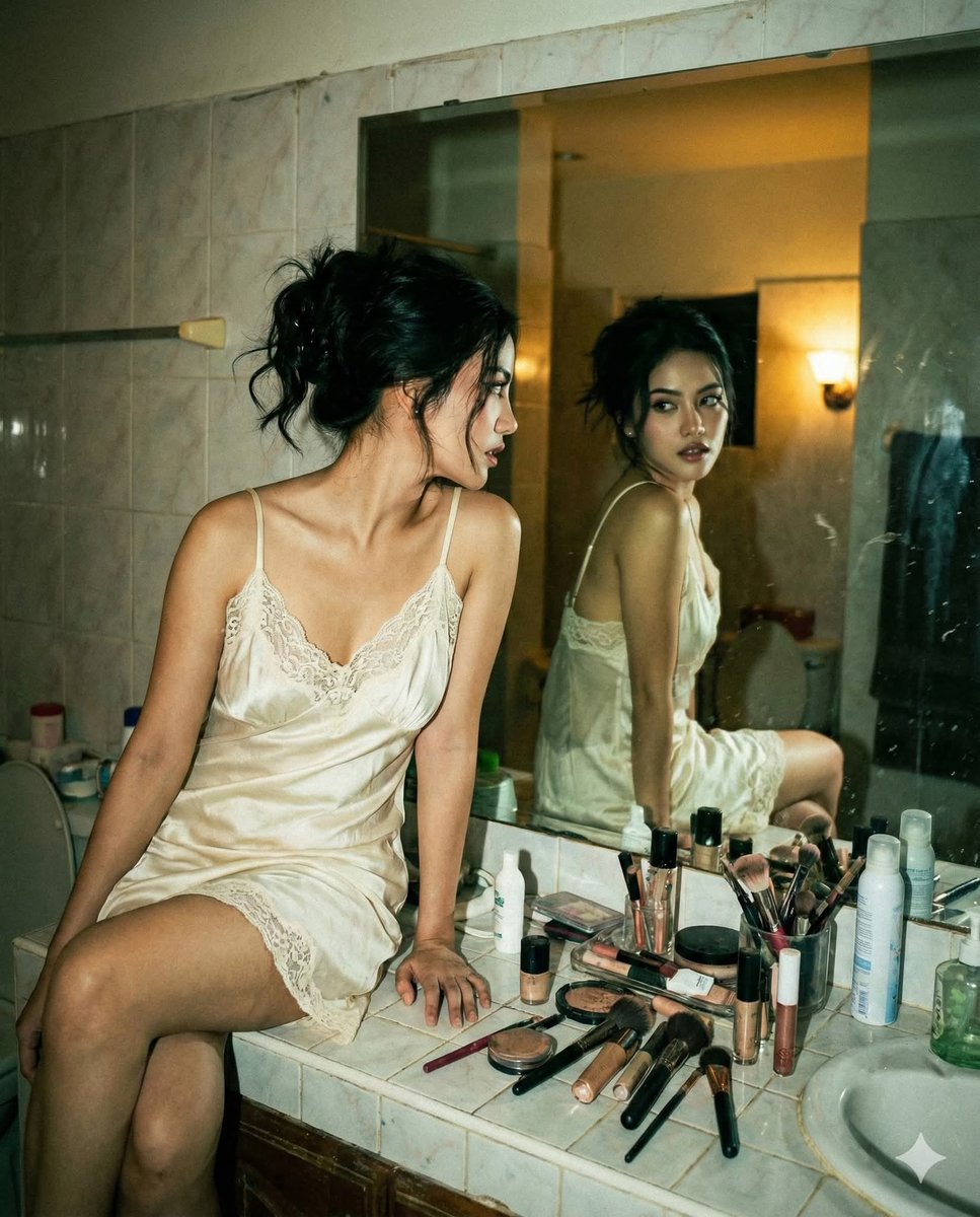 年轻女性使用香蕉Pro拍摄的原始 candid 镜头照片