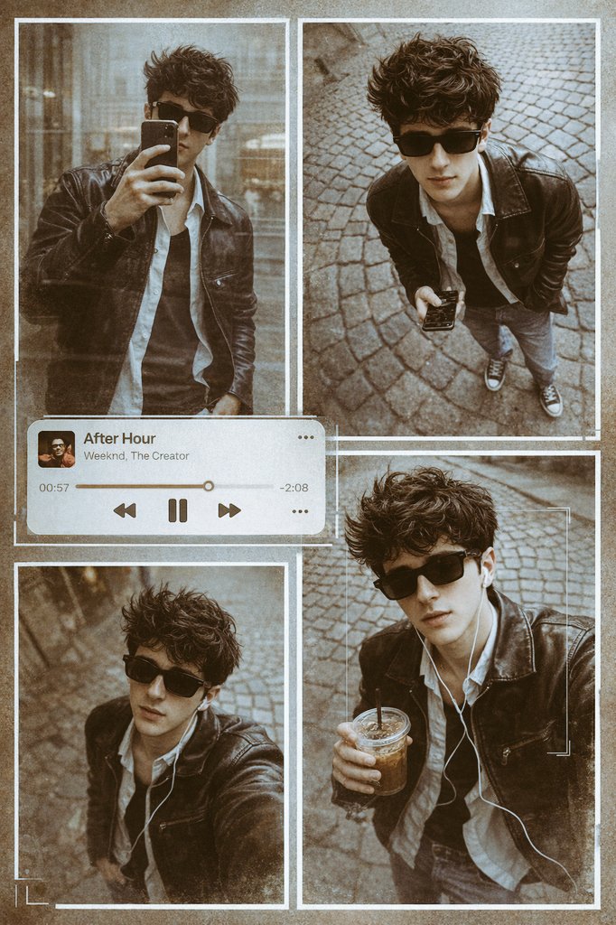 编辑风格多面板海报