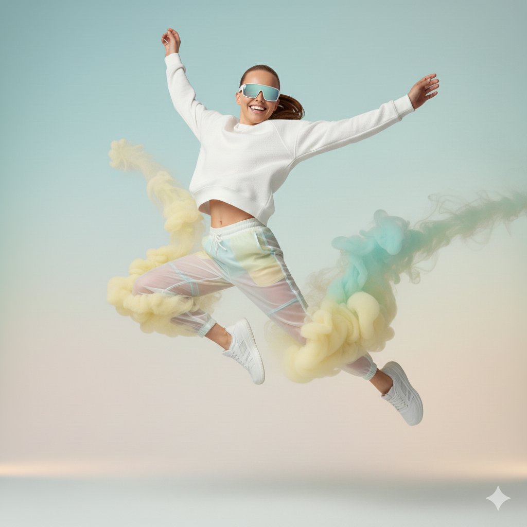 高时尚运动服装编辑，未来派运动时尚