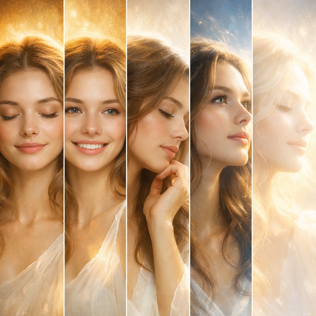 情感光辉中的天使之美