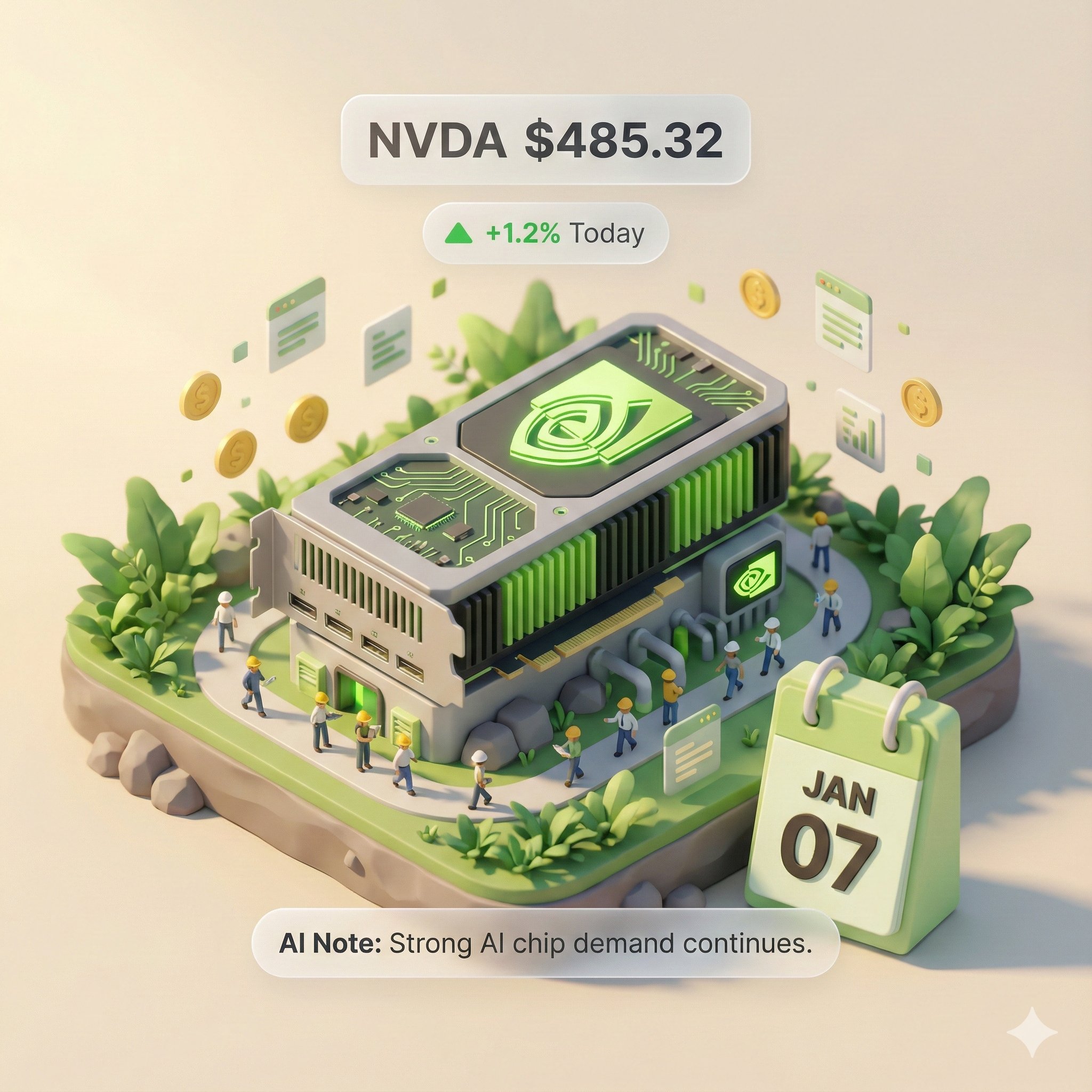 3D轴测微缩模型风格数据可视化海报