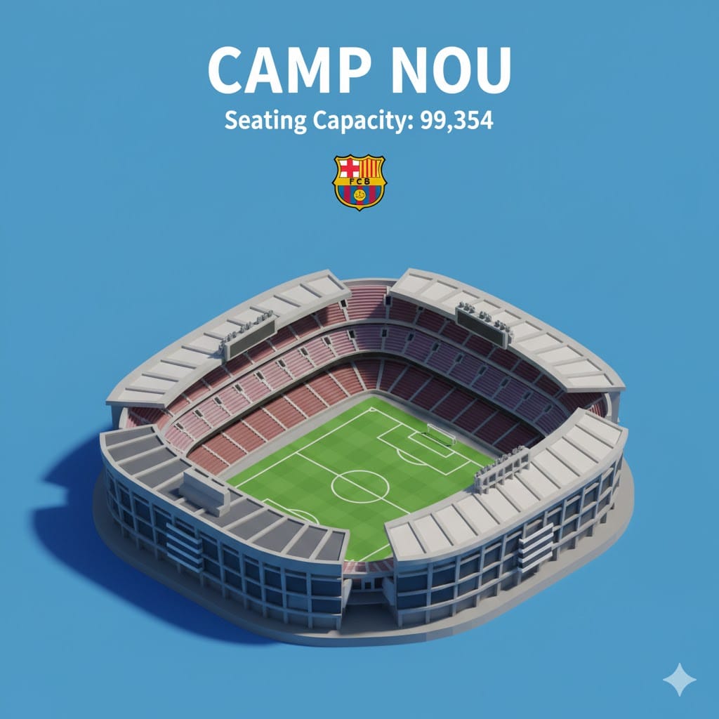 巴塞罗那坎普诺乌体育场等距3D迷你模型