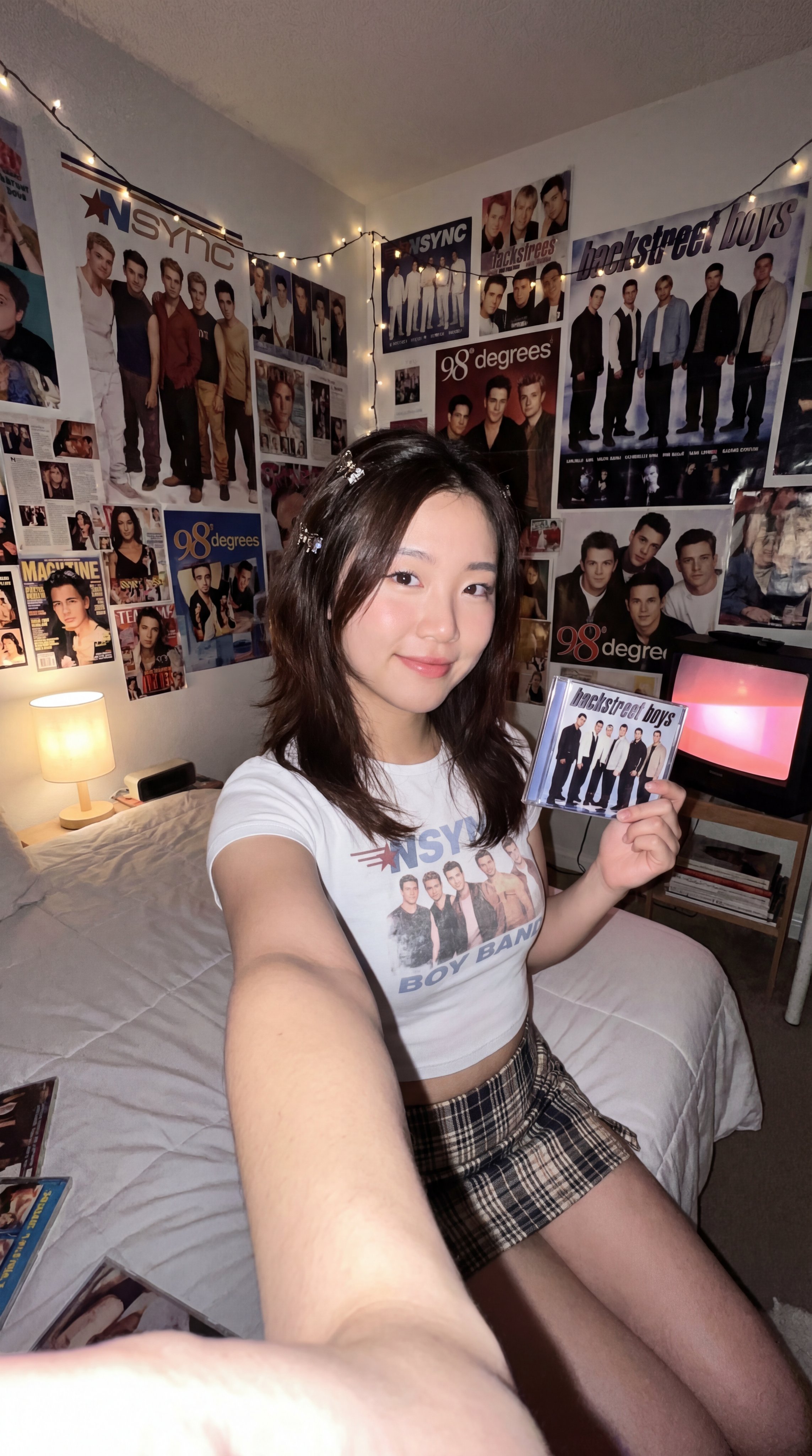 90年代少年偶像迷妹卧室自拍