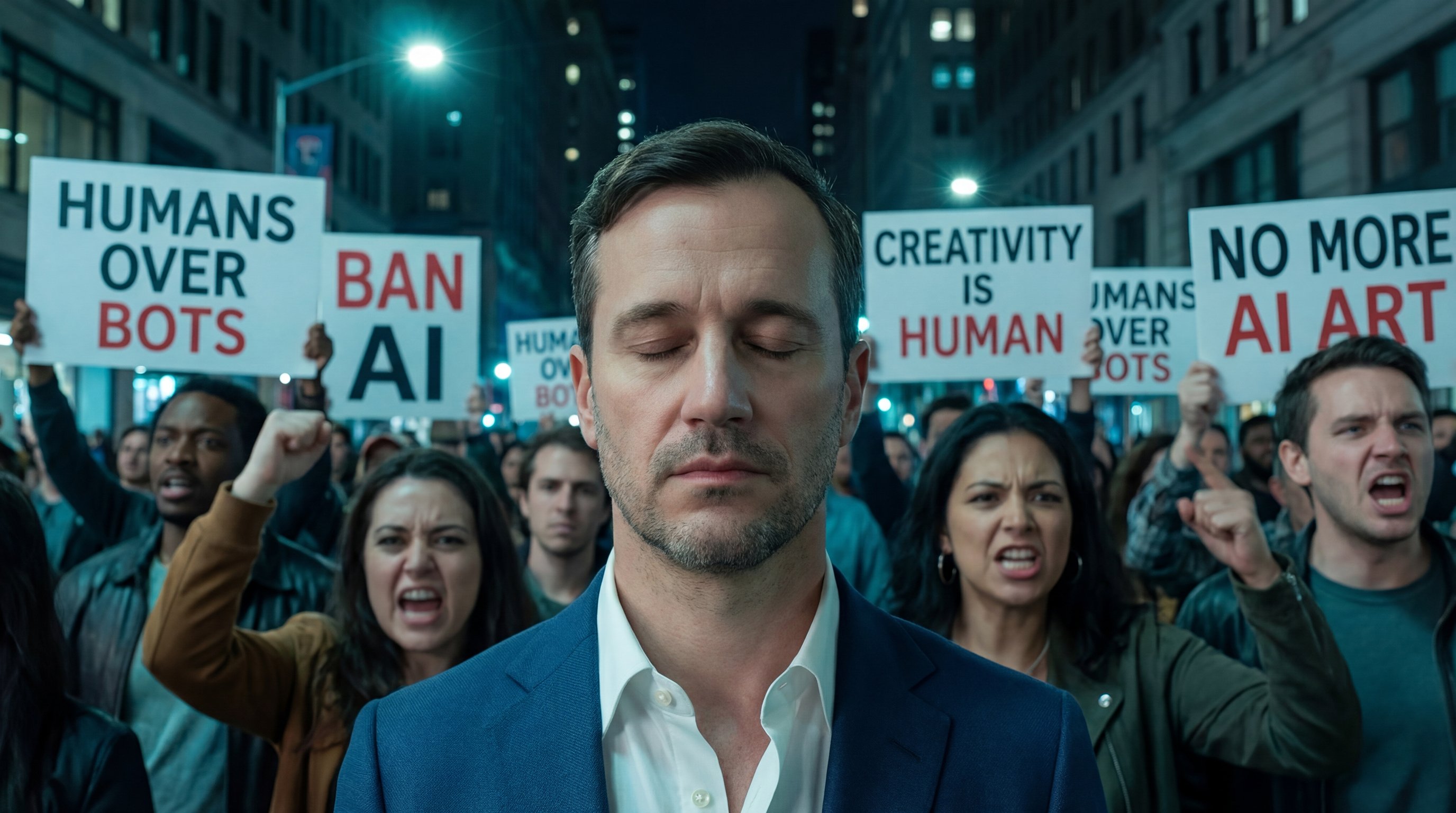 AI 反对抗议场景参考帧