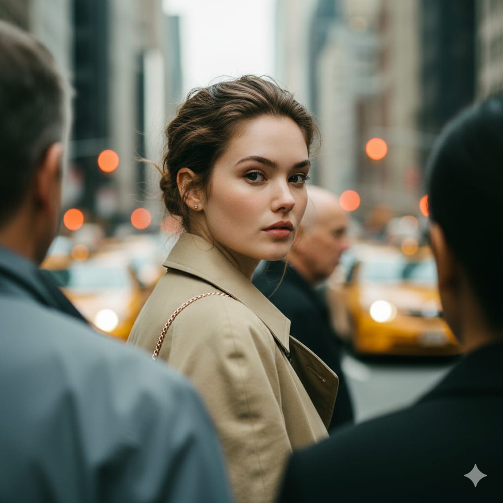 街头时尚摄影：都市背景下的女性肖像