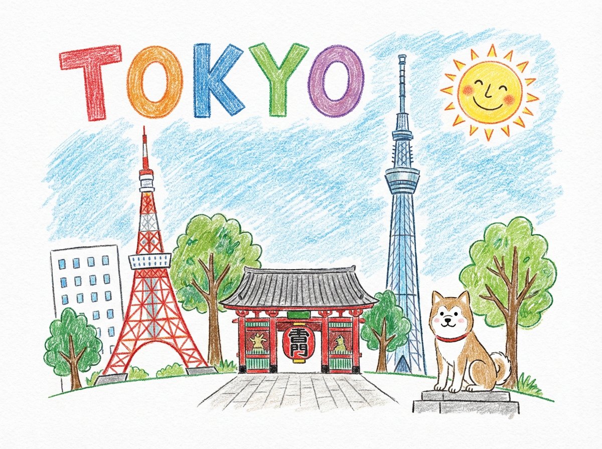 孩子般的触感绘制的都市