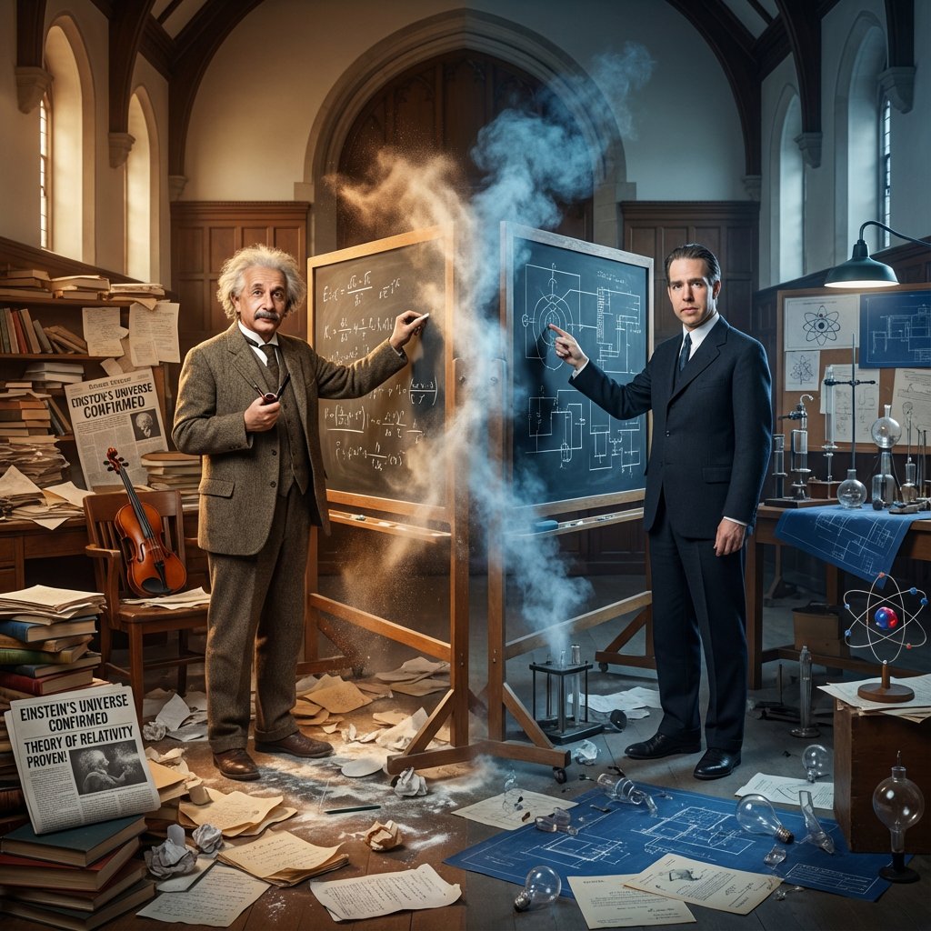 Cinematic Split-Diorama of Nano Banana Prompt