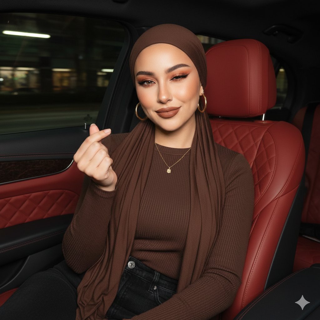 优雅的年轻女子在豪华车内