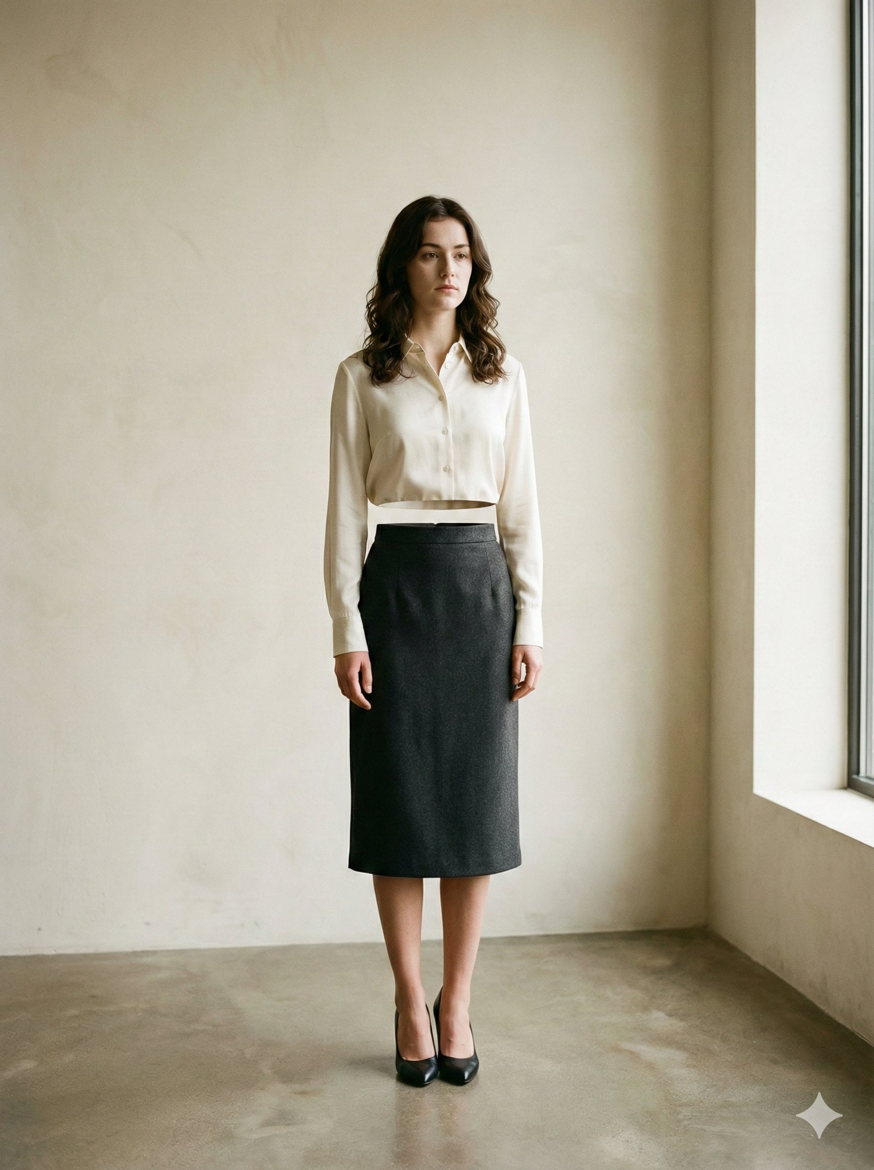 Gemini Nano Banana Pro - 轻盈女性剪影