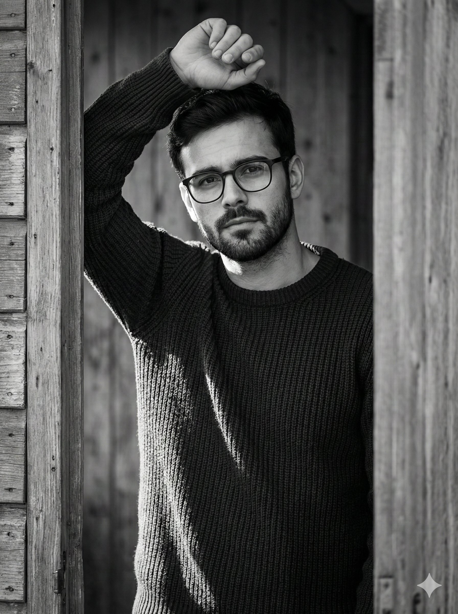 Gemini 3.0 Nano Banana Pro - 黑白摄影写实肖像