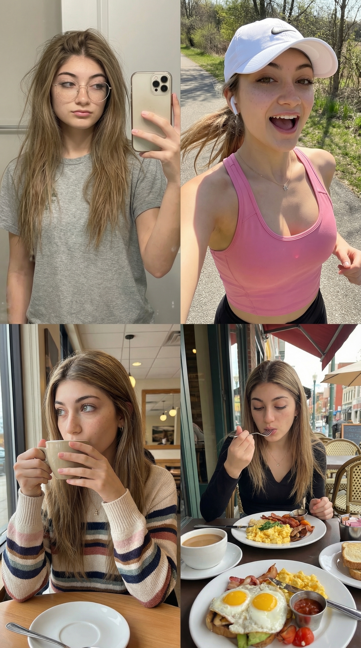 Gemini Nano Banana Pro - 同一女性日常瞬间