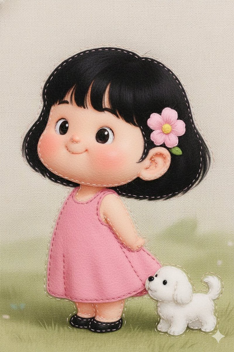 Gemini Nano Banana Pro 手工软羊毛felt娃娃