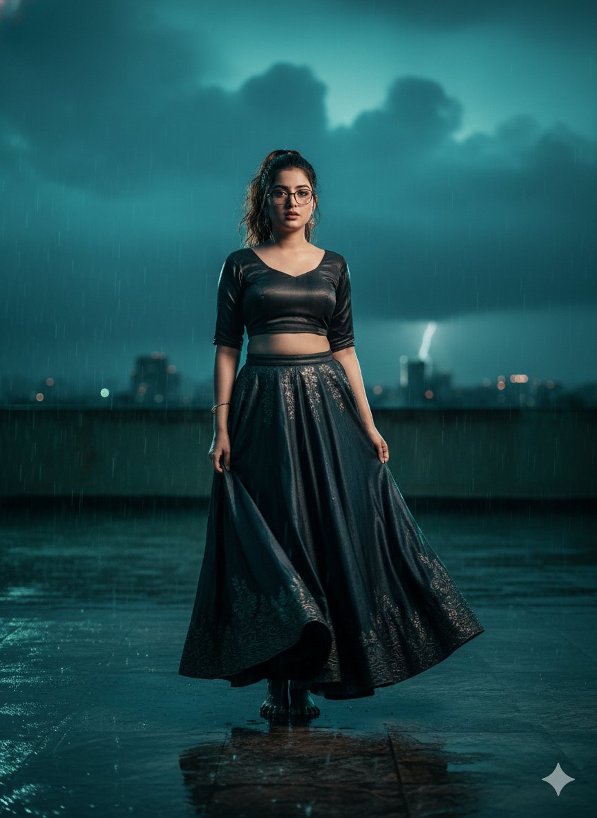 Gemini Nano Banana Pro - 印度午夜暴雨电影海报