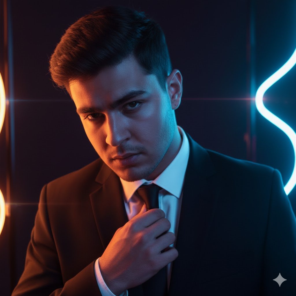 Gemini Nano Banana Pro - 未来主义黑帮风格超现实主义肖像