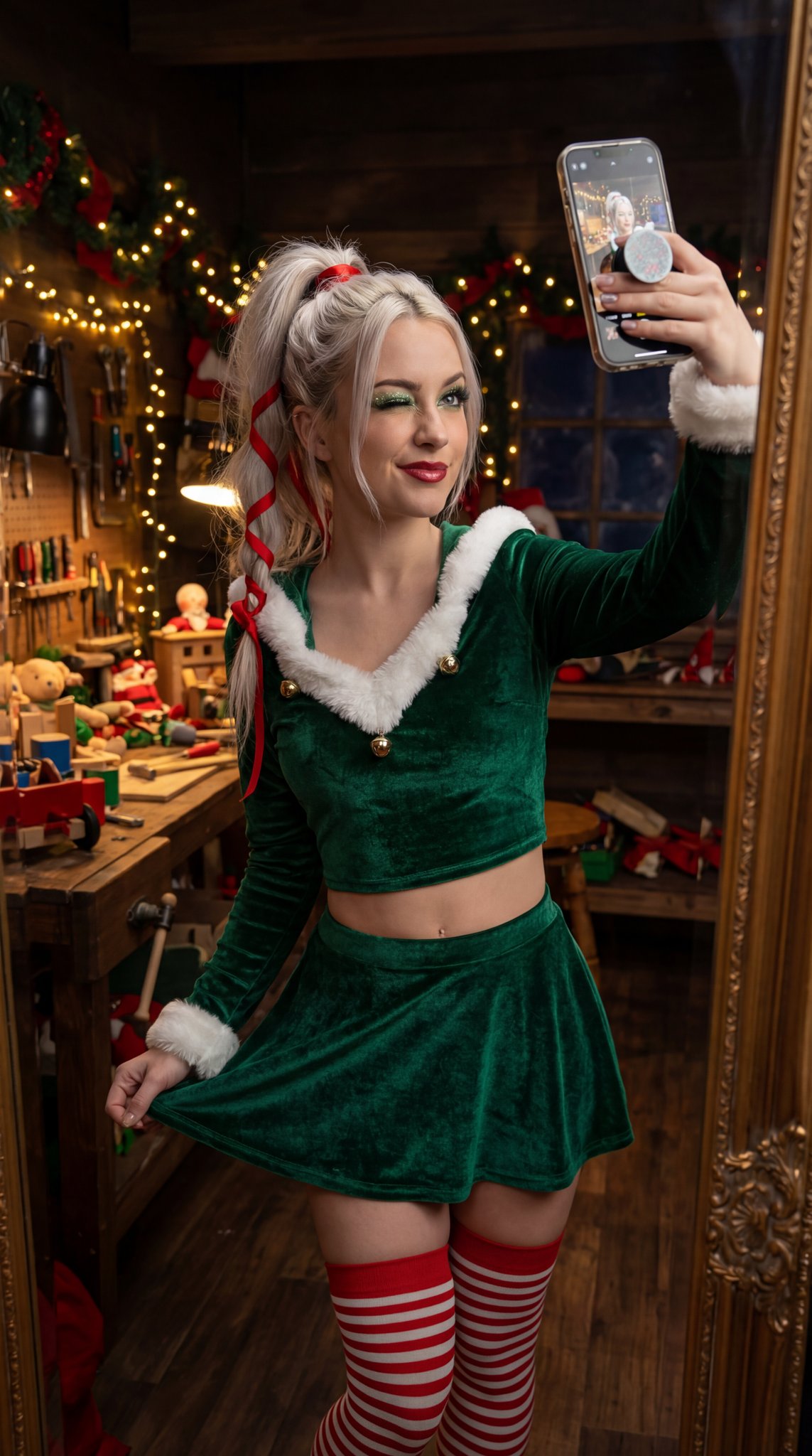 Gemini Nano Banana Pro - 圣诞玩具工坊的派对精灵