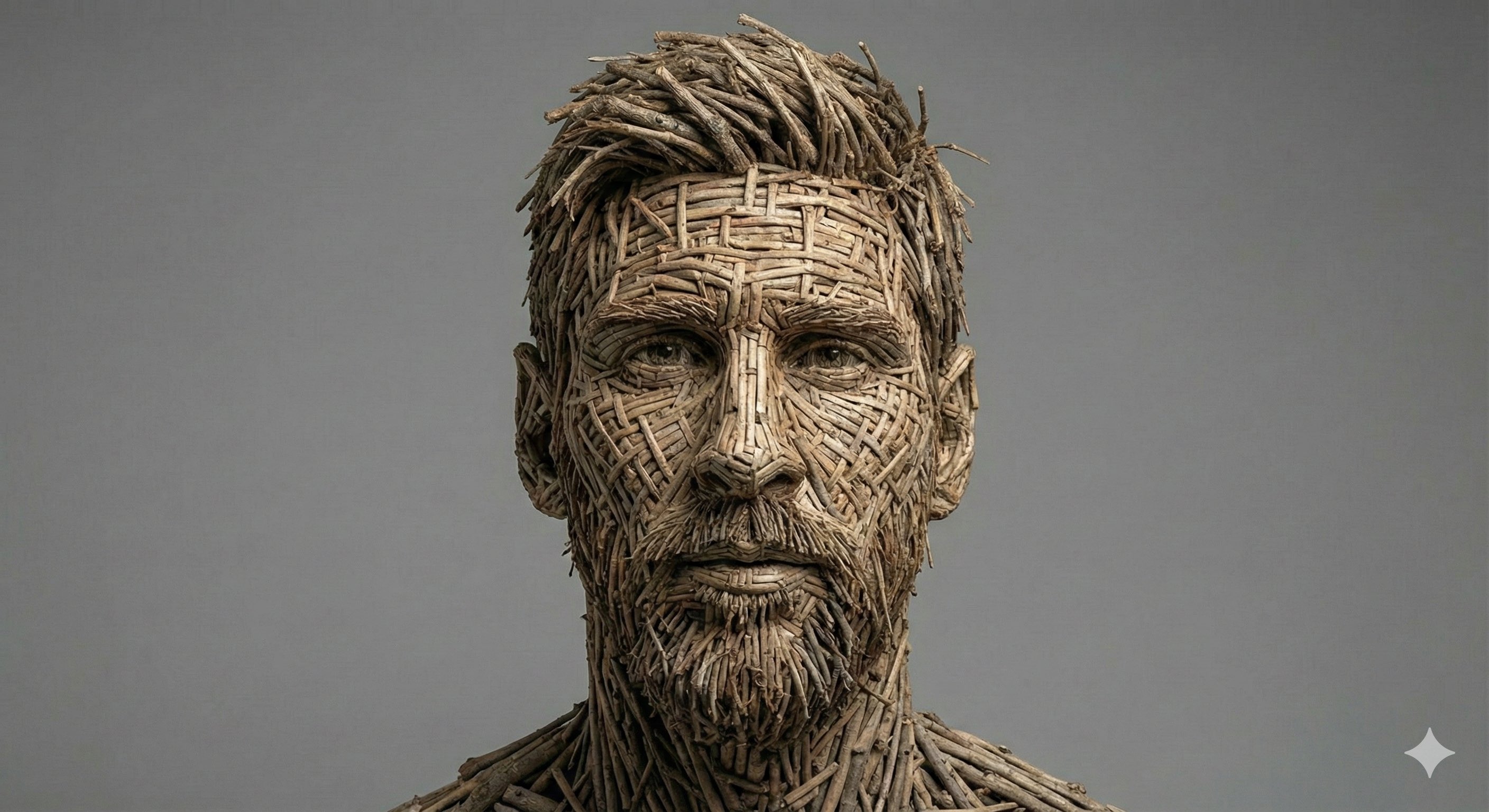 Gemini Nano Banana Pro - 木质编织肖像