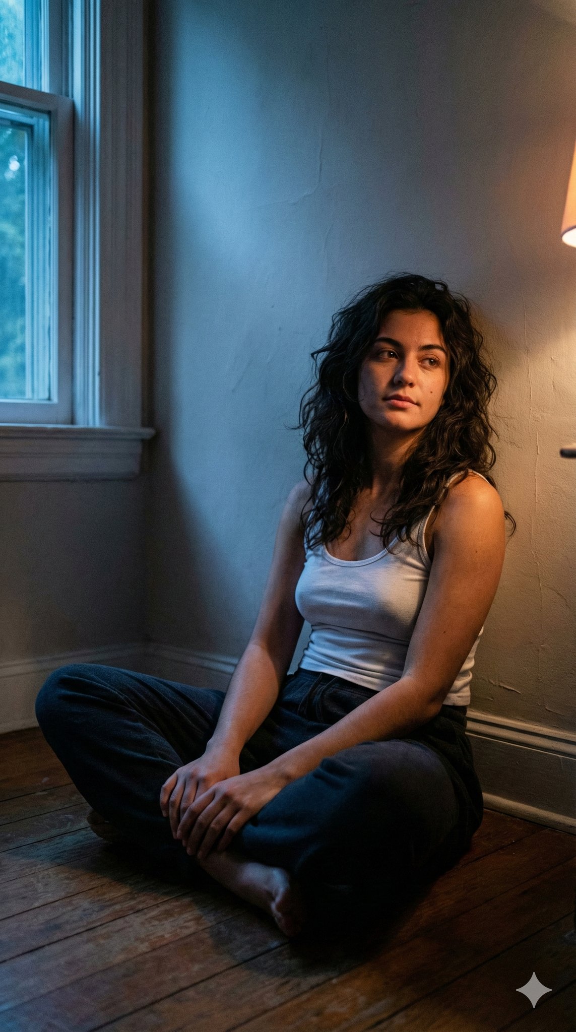 Gemini Nano Banana pro - 低光夜景中的迷人少女