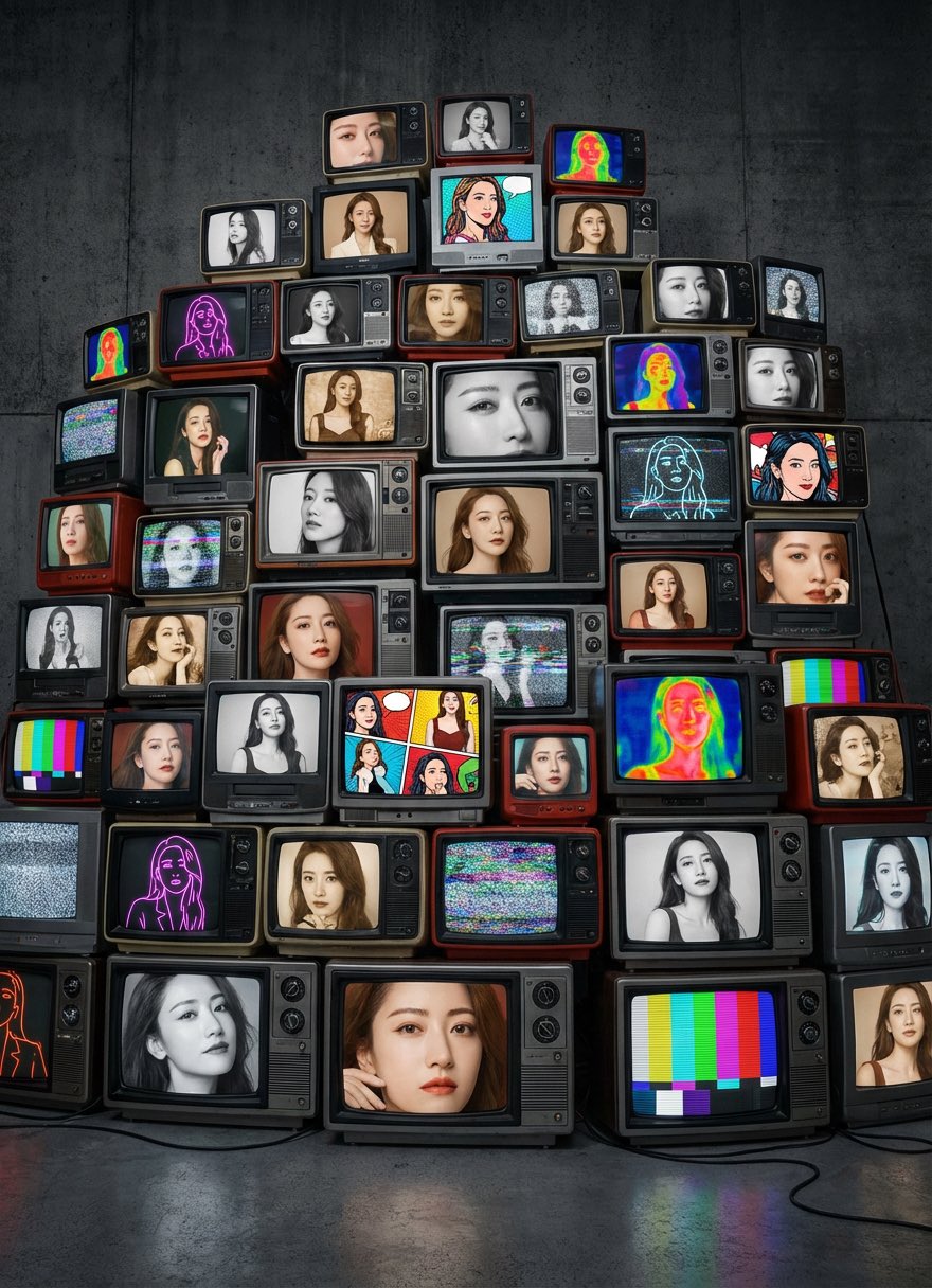 塞进电视墙的女友/女神