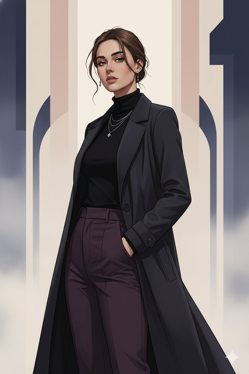 Gothic &times; K-Drama Fusion Illustration