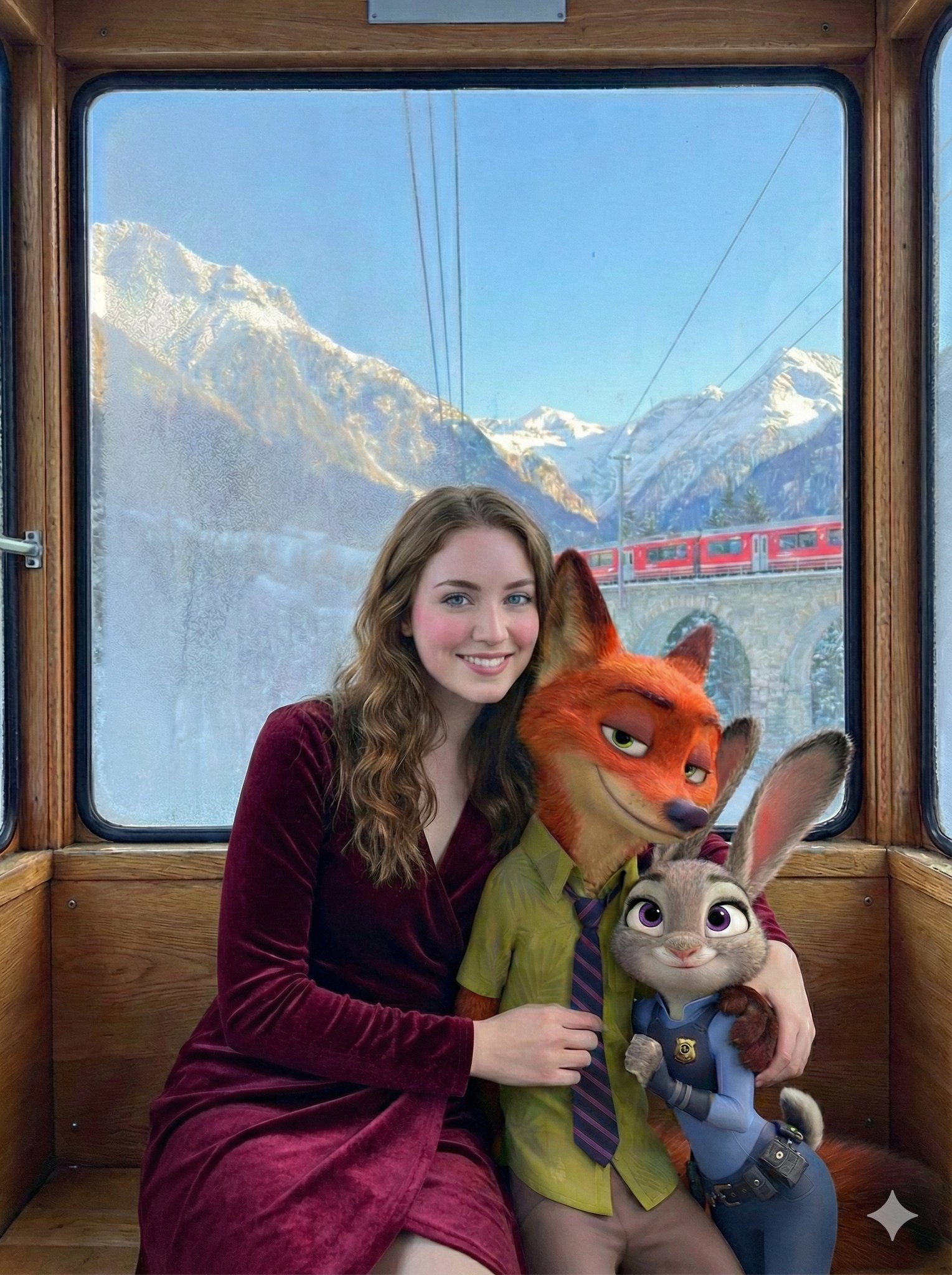 温馨木制火车车厢内的高分辨率电影感照片