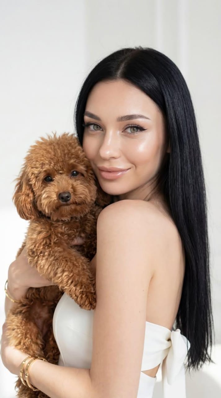 高分辨率东亚女性坐姿肖像