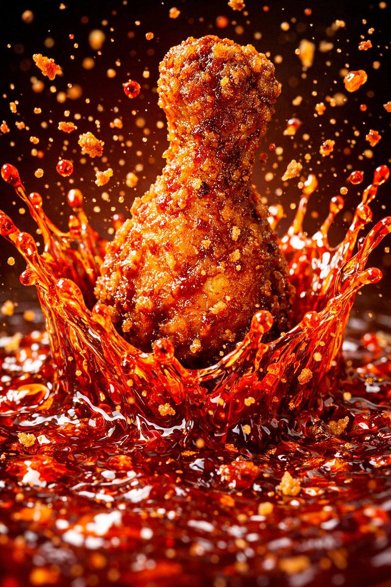 Hyper-Visual Fried Chicken Action Series