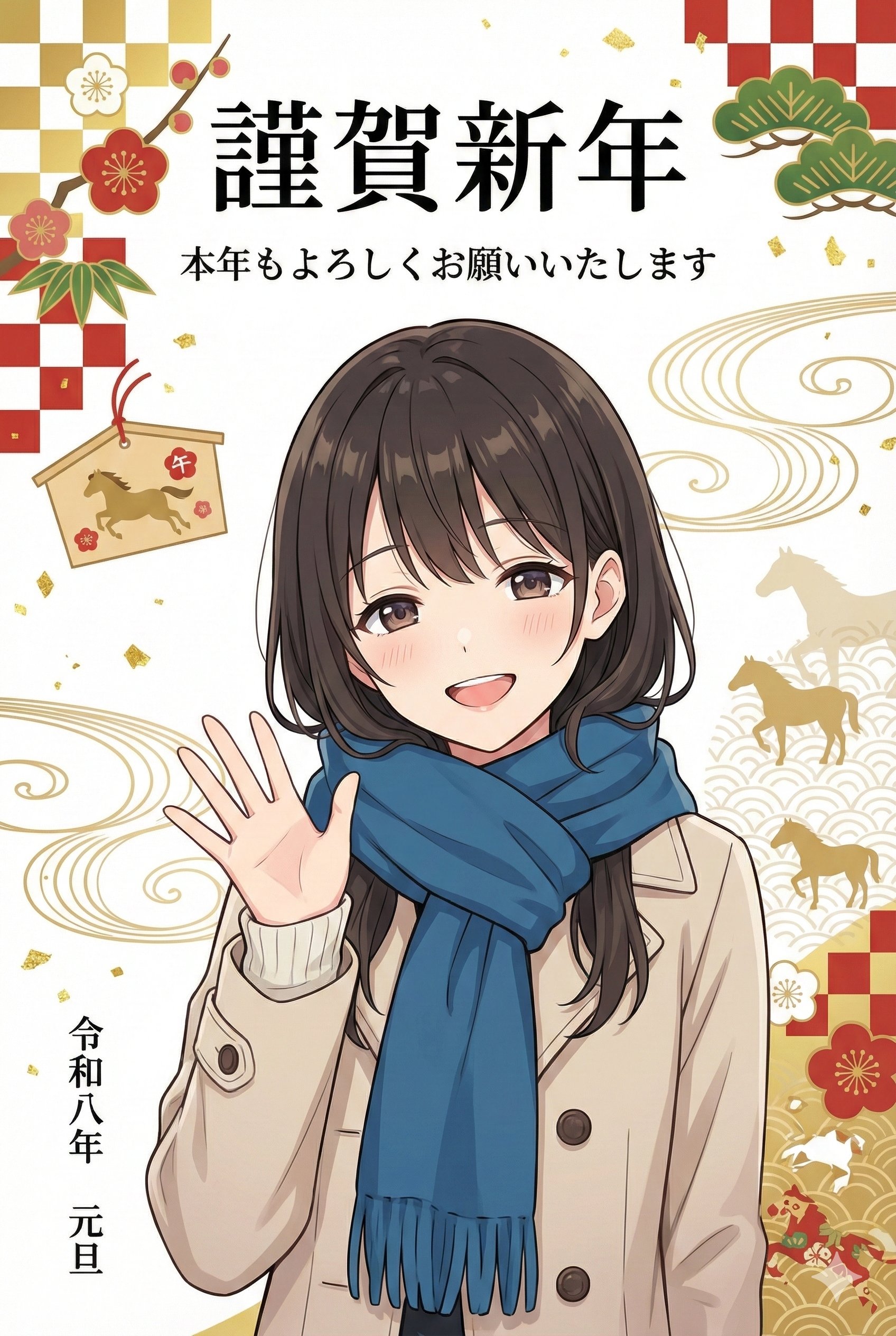 日本年賀状イラスト