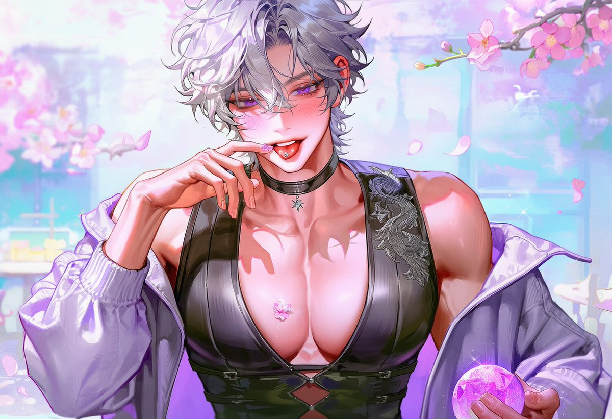 Japanese Watercolor Style Spring Cafe with Divination