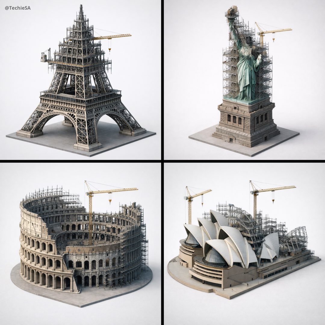 建筑地标半建成状态