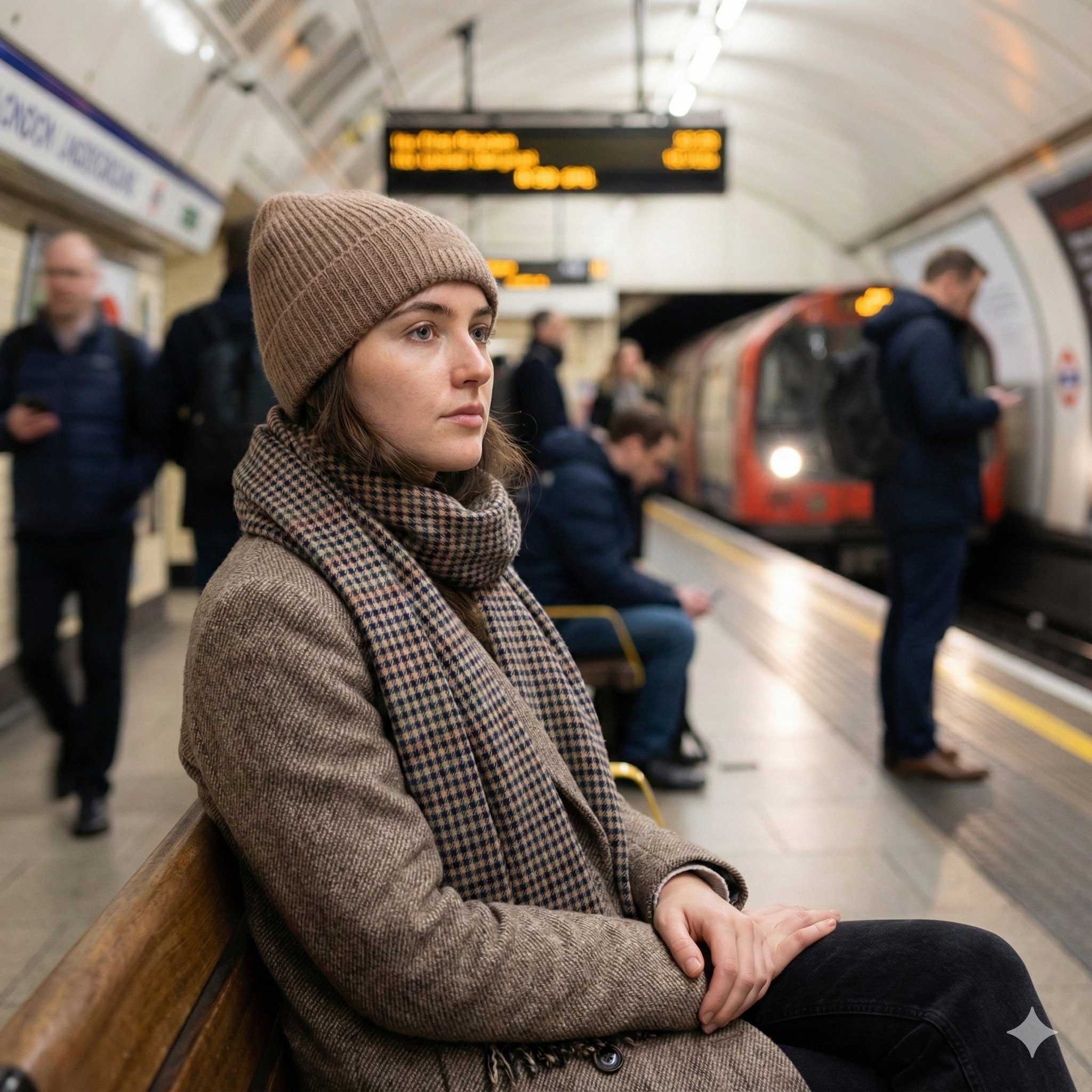 伦敦地铁平台，周三清晨，2025年3月