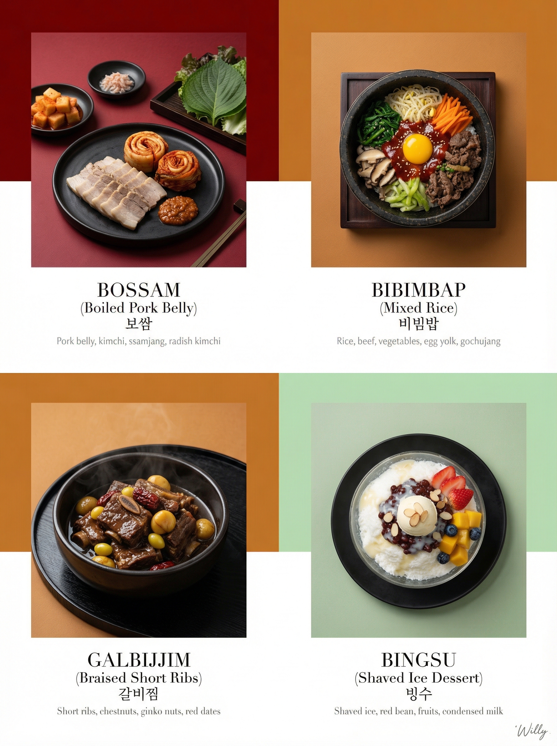 Luxury Korean Tasting Menu Editorial Layout