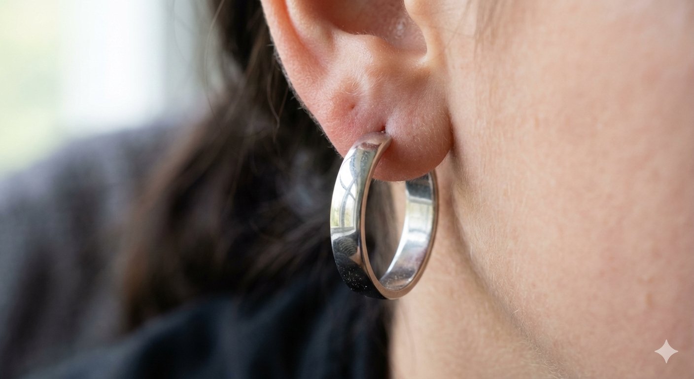 女性耳部微距摄影