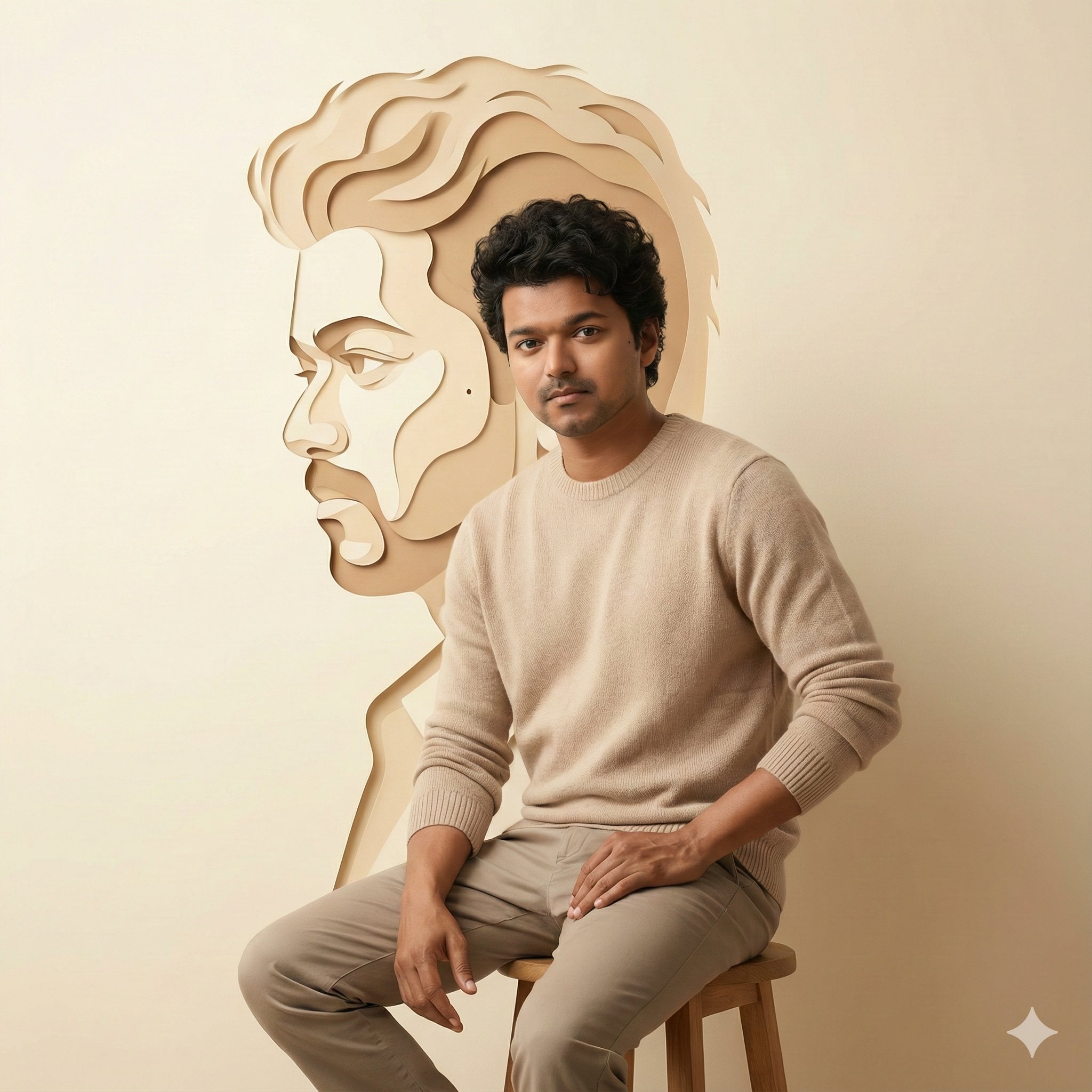 简约电影风格年轻男性肖像