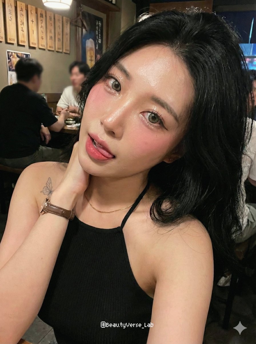 现代社交媒体影响者风格的东亚女性