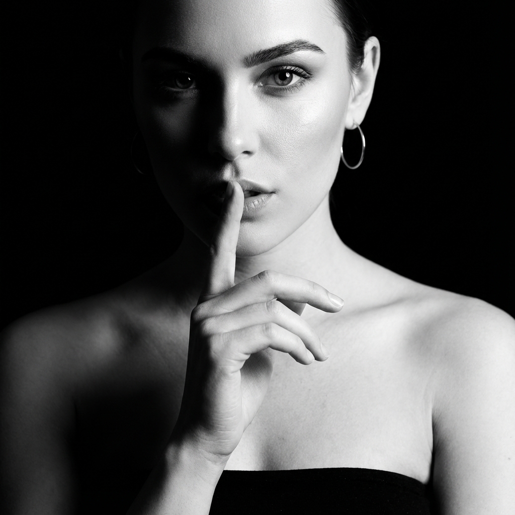 神秘迷人的年轻女性