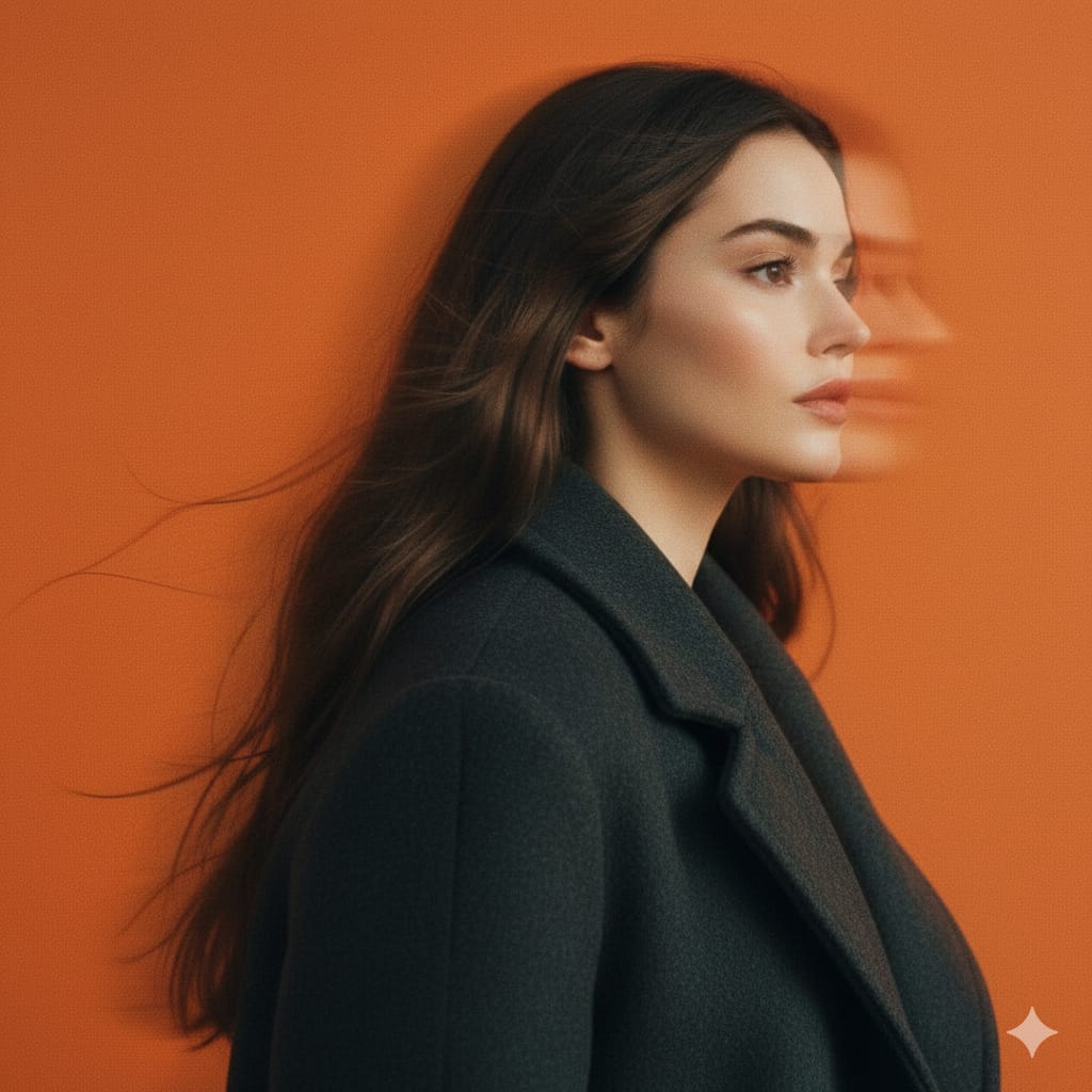 神秘女性侧影人像