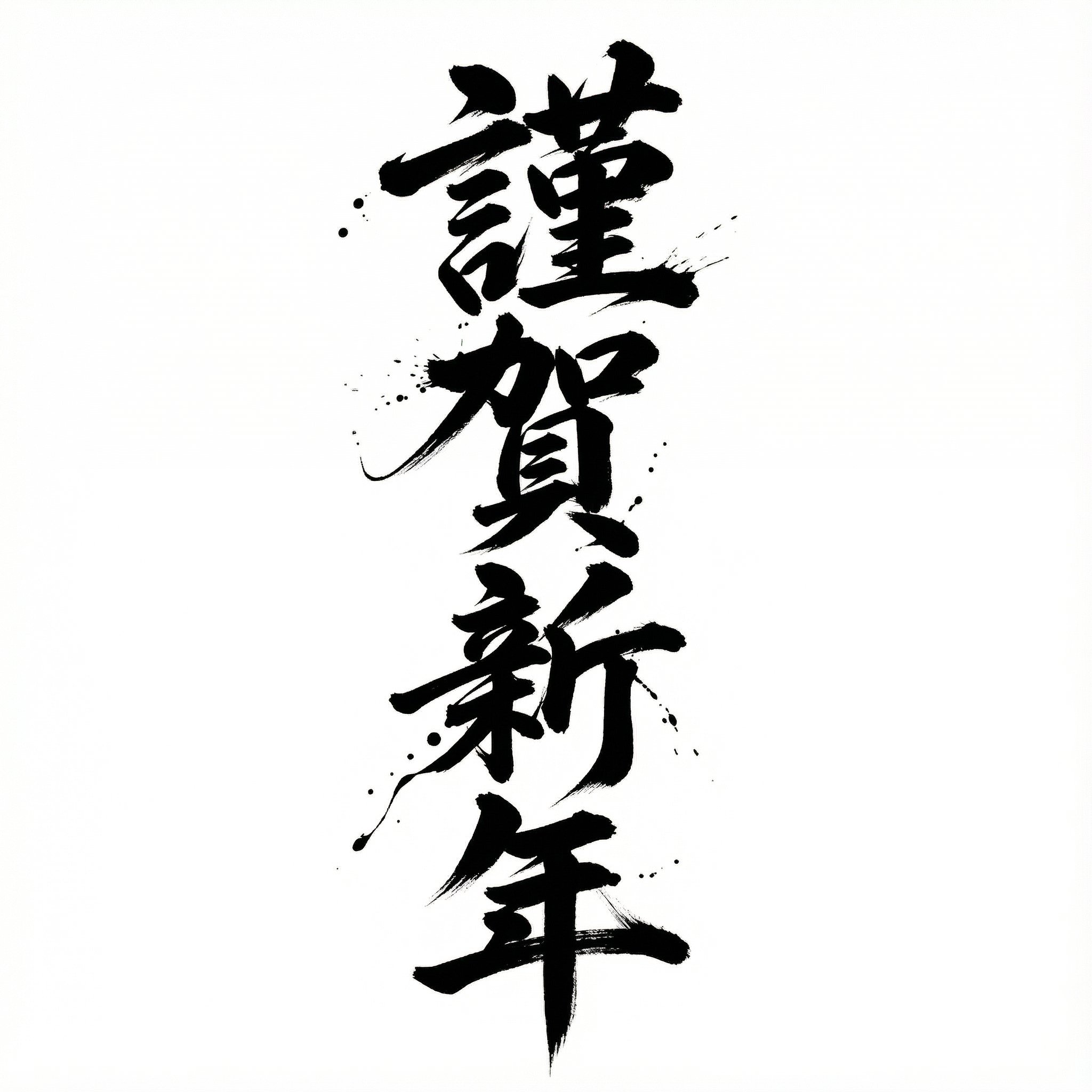 Nano Banana Pro書道風謹賀新年