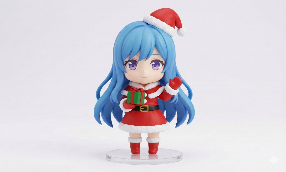 Nano Banana Pro Chibi Santa Claus Figure