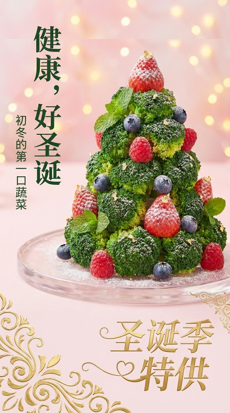 Nano Banana Pro圣诞食物海报