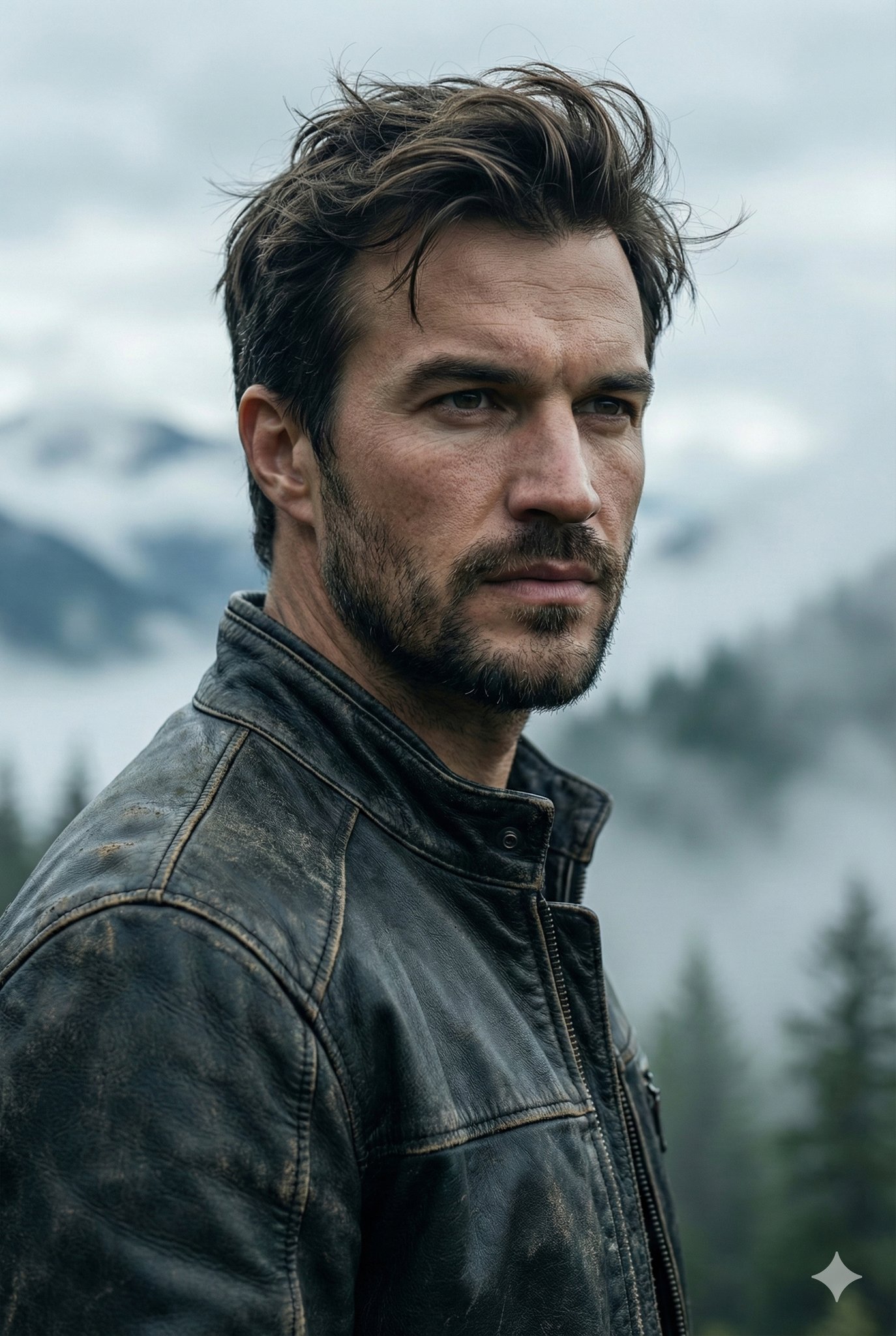 远程山地地形中的纳米香蕉Pro人物肖像