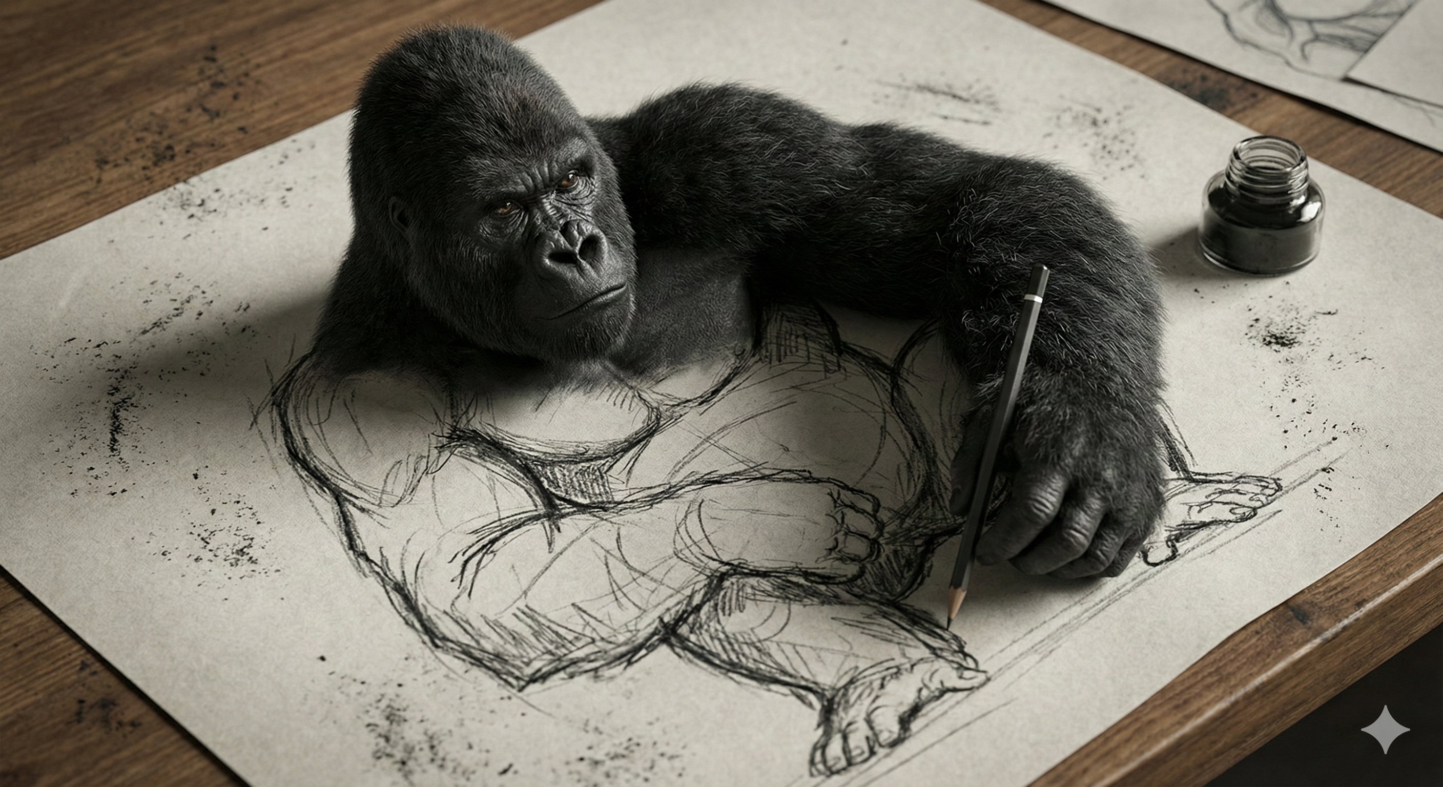 Nano Banana Pro - 银背大猩猩