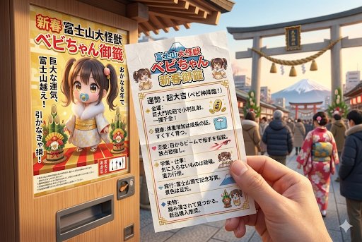 NanoBananaPro神社おみくじ