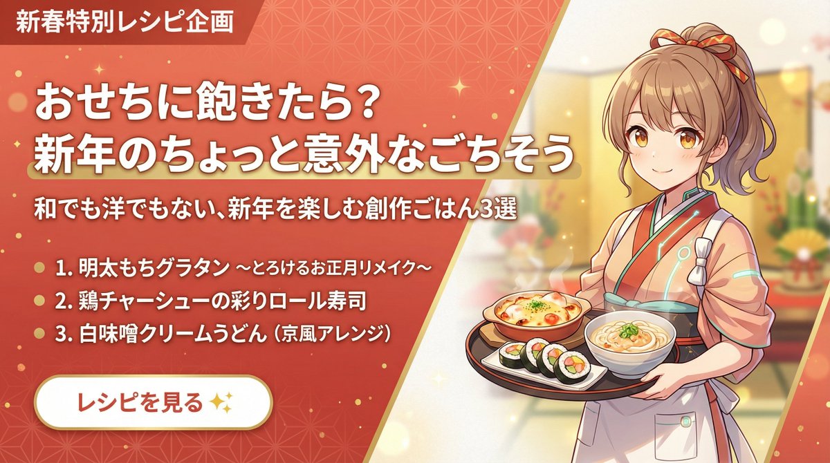 新年向けレシピ記事アイキャッチ画像