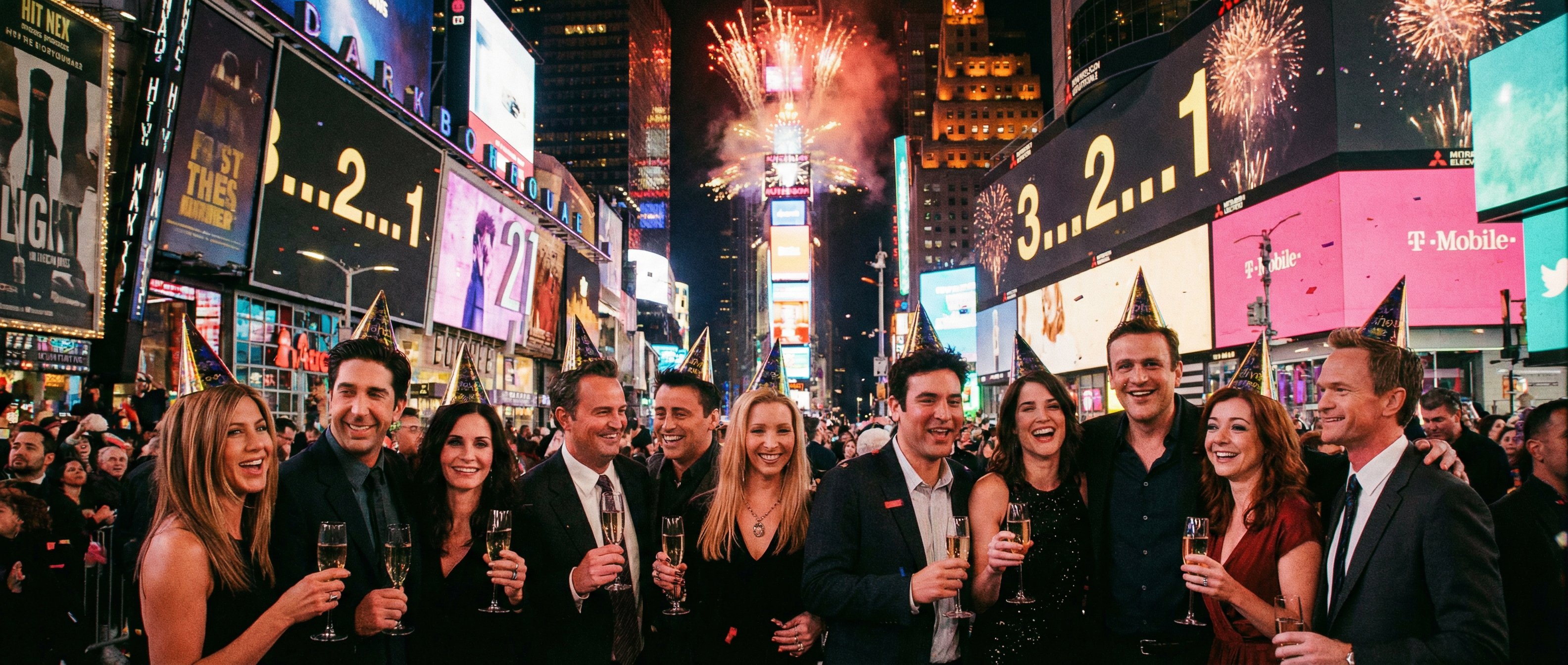 新年夜与朋友们