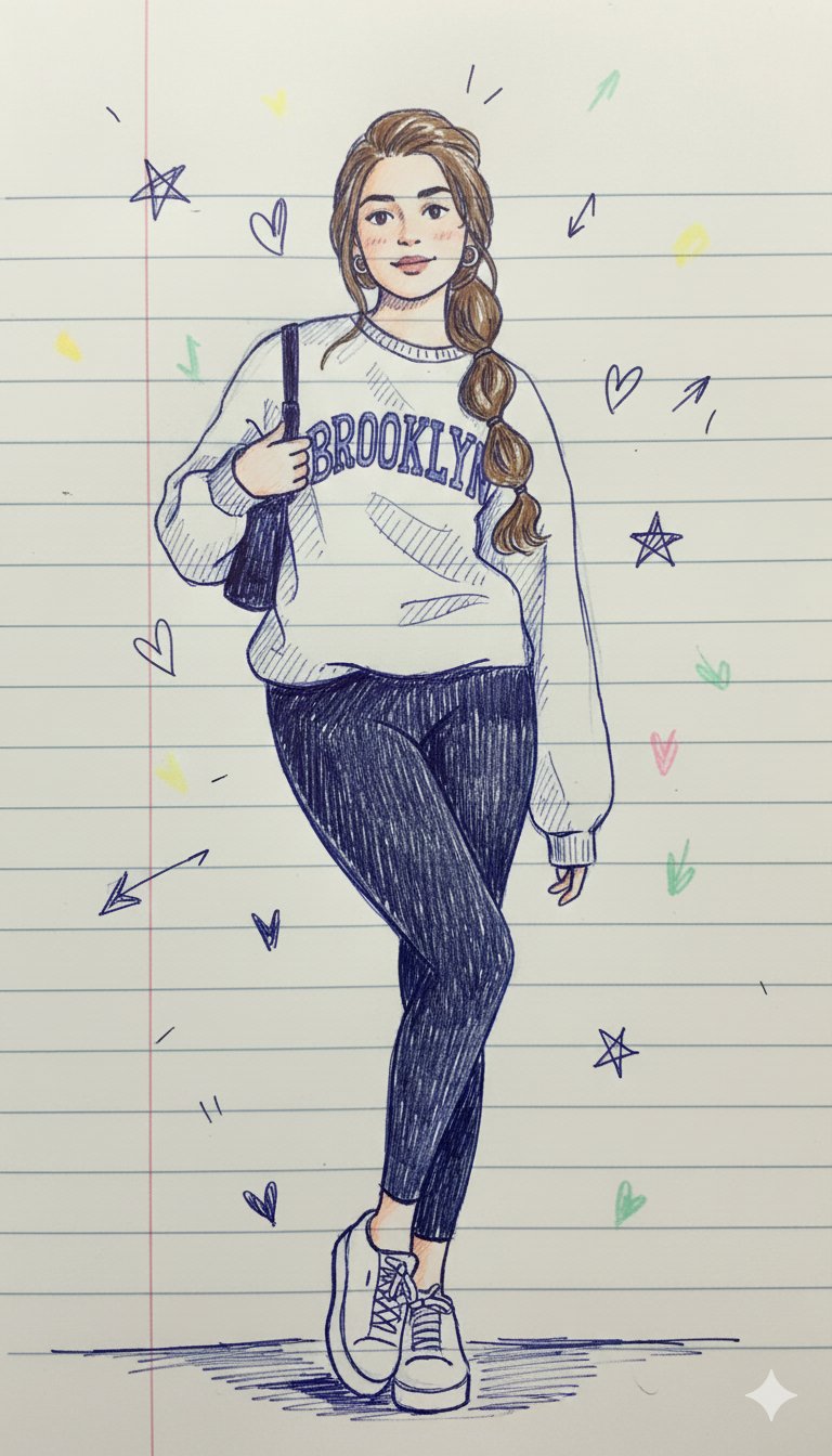 笔记本风格钢笔插画