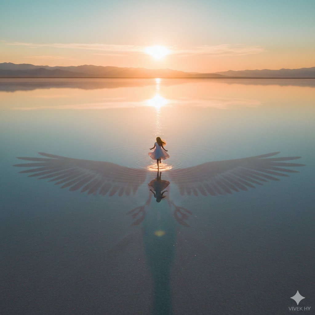 自由飞翔的少女